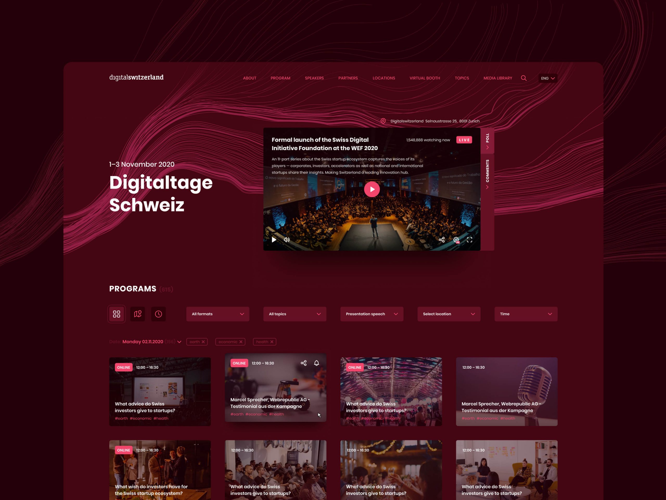 Digital Switzerland Website Page Design